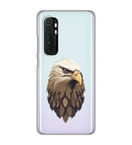 Xiaomi Mi Note 10 LITE Uyumlu Kartal Tasarımlı Şeffaf Telefon Kılıfı