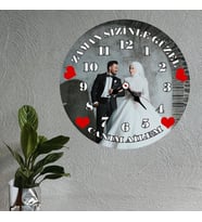 Canım Ailem Fotoğraflı Duvar Saati