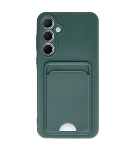 Samsung Galaxy A35 5G Kılıf Kelvin Kartvizitli Silikon - Koyu Yeşil