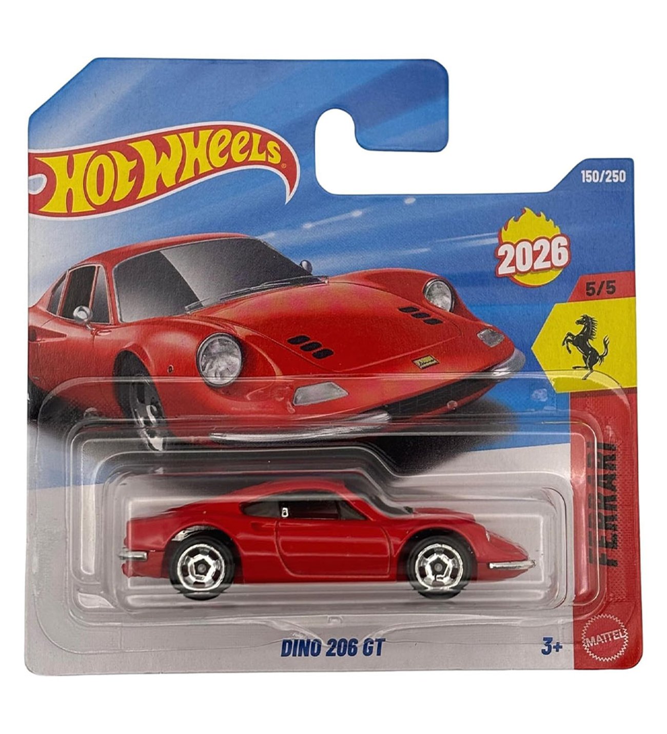 Hot Wheels Ferrari Dino 206 GT - Kırmızı - JJH56 (1/64)