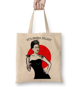 Frida Kahlo Bez Çanta Uzun Saplı