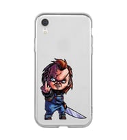 Iphone XR Uyumlu Chucky Tasarımlı Şeffaf Telefon Kılıfı