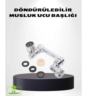 1080° Dönebilen Musluk Ucu – Su Tasarruflu, Esnek Ve 360° Çift Eksenli Başlık