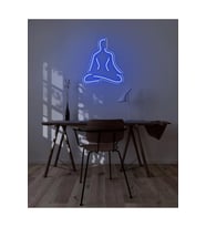 Yoga Yapan İnsan Figürlü Neon Tabela
