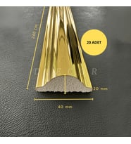 Dekoratif Polistren 20 Adet 4 Cm Gold Duvar Çıtası (Altın)
