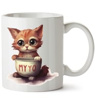 Kedi Baskılı Porselen Kupa Bardak