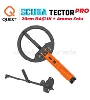 Scuba Tector PRO Su Altı Dedektörü & Sahil Arama Dedektörü - 20 cm Başlıklı - Arama Kollu