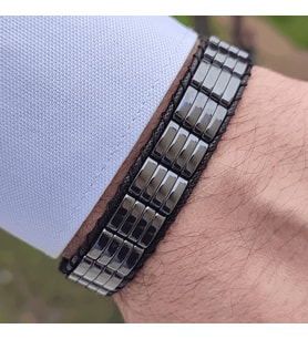 Clays Jewellery Hematit Taşı Bileklik Füme