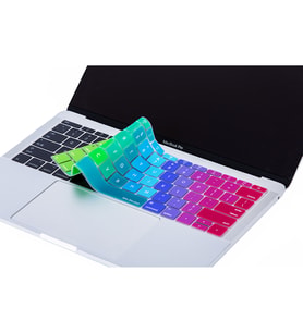 Laptop MacBookPro Klavye Koruyucu 13inc A1708 12inc A1534 Amerikaİngilizce Baskı (Pembe-Fuşya)