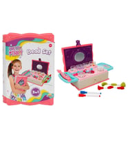 Pretty Pinky 3in1 Boncuk Yapım Seti Aynalı Kitap Tasarımlı Kutu, Tasarım Kalemleri, El Aleti ve Akse