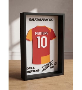 Dries Mertens Galatasaray 3D Yazıcı Baskı Çerçeve Tablo - 14x21.5 cm - Özel Tasarım 10 Numara