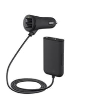 38 w 4 Port USB Yolcu Araç Şarj + Uzanan USB HUB Ön/Arka Koltuk