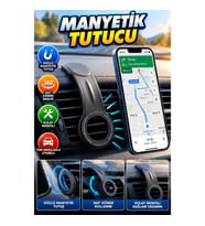 Manyetik Araç İçi Telefon Tutucu – 360° Döner Konsol Standı