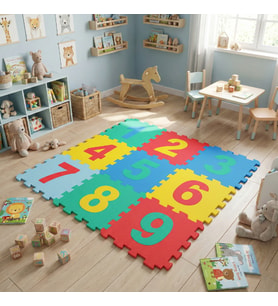 9 Parça Sayılar Puzzle Yer Matı