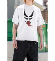 Oversize Venom Film Karakteri Baskılı Unisex Tişört