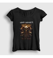 Presmono Kadın Siyah First Kill Amon Amarth T-Shirt 8856tt