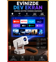 4K Taşınabilir Bluetooth WiFi Projeksiyon Cihazı ve Hoparlör Seti