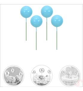Çubuklu SüSLeme Topu, 4cm x 4 adet - Mavi (STD)
