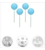 Çubuklu SüSLeme Topu, 4cm x 4 adet - Mavi (STD)