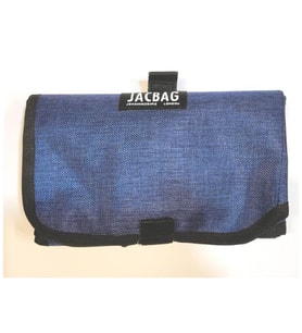 Jacbag Senior XL Lastik Ayraçlı Cepli Katlanır Lacivert Sanatsal Kalem Çantası (Çok Renkli)