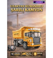 OYUNCAK ŞARJLI KAMYON İŞ MAKİNASI KIRILMAZ İŞ ARAÇLARI SÜRTMELİ TEKER DAMPERLİ KAMYON