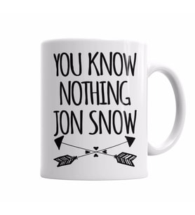 You Know Nothing Jon Snow Kupa Bardak Porselen