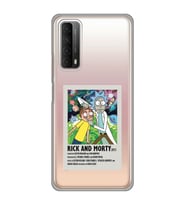 Huawei P Smart 2021 Uyumlu Rick and Morty Desenli Şeffaf Telefon Kılıfı