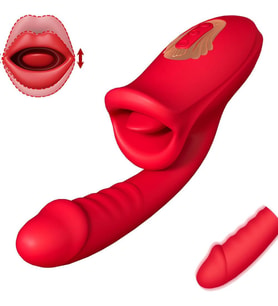 Şarjlı Klitoris Uyarıcı Dil Dudak Hareketli G Nokta Uyarıcı Güçlü Titreşimli 2 in 1 Oral Vibratör