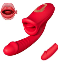 Şarjlı Klitoris Uyarıcı Dil Dudak Hareketli G Nokta Uyarıcı Güçlü Titreşimli 2 in 1 Oral Vibratör