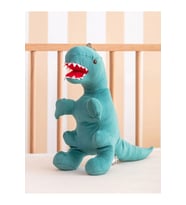 Dolgulu Dinozor Bebek Kırlent 45 Cm Uyku Arkadaşı Peluş Oyuncak (Turkuaz)