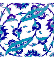 Armada Çini 20x20 Cm Ac 32 Selçuklu Mavi Beyaz Kütahya Çini Karo