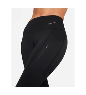 Nike Go Firm Support Mid Rise Cropped Training Kadın Crop Tayt Siyah