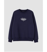 LCW Vision Lacivert Baskılı Oversize Kadın Kalın Sweatshirt