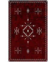 Eliana Home Baskılı, Yıkanabilir Kaymaz Taban Salon Halısı LNA0187-SD962 100x150 cm (Bordo)