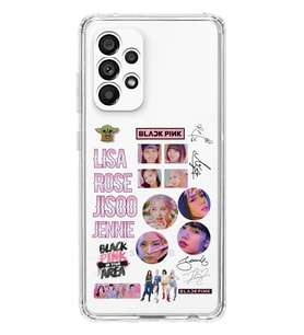 Samsung Galaxy A33 Uyumlu Blackpink Desenli Şeffaf Telefon Kılıfı