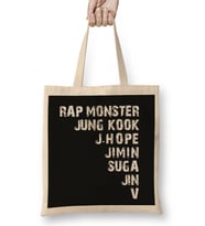Kpop Bts Bangtan Boys Members Names Bez Çanta Uzun Saplı