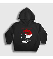 Presmono Unisex Çocuk Siyah Casino Royale Film James Bond Kapüşonlu Sweatshirt 257478tt