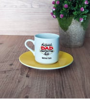 Babaya Hediye Türk Kahvesi Fincanı Sarı Babaya Doğum Günü Hediyesi