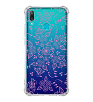 Huawei Y9 2019  Köşe Korumalı Antişok Kapak Nostalji Desen Tasarımlı Şeffaf  Kılıf
