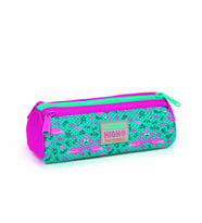 Coral High Kids Su Yeşili Pembe  Flamingo Desenli Üç Bölmeli Kalem Çantası 22012