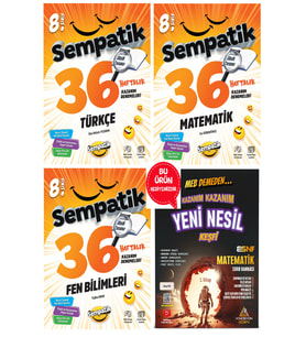 8.Sınıf Sempatik Türkçe - Matematik -Fen Bilimleri 36 Haftalık Kazanım Denemeleri 2025-2026