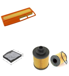Bosch Filtre Bakım Seti Lancia Ypsilon 1.3 Mjet Multijet 2005-2009 Hava + Yağ F. + Polen Filtre Bosch,Yağ filtre iki tip çıkar lütfen şase no gönderiniz.