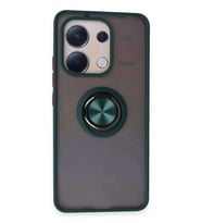 Redmi Note 13 4G Kılıf Montreal Yüzüklü Silikon Kapak - Yeşil