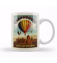 Kapadokya ve Balonlar Kupa Bardak Porselen