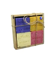 Bitkiselce El Yapımı Çiçek Serisi Sabun (Lavanta-Orkide-Gül-Papatya) 450 gr. 4 kalıp sabun.