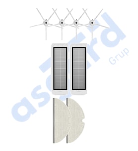 ROBOROCK  S50 – S55 –S5 MAX – S6 – S6 MAXV Uyumlu 4 Yan Fırça 2 Filtre 2 Mop PKT-iasgf0000687