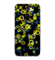 Xiaomi Redmi Note 8 Pro  Kamera Korumalı Kapak Semboller Tasarımlı Şeffaf  Kılıf
