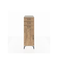 Kronos Dolap 2 Raflı 3 Çekmeceli Tek Kapaklı 44x59x134 Aytaşı-Çam