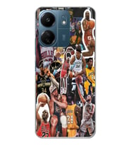 Xiaomi Redmi 13C Uyumlu Basketbol Tasarımlı Şeffaf Telefon Kılıfı