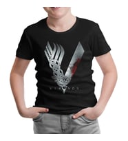Vikings Siyah Çocuk Tshirt